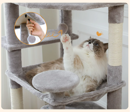 Grand arbre et tour pour chats d'intérieur